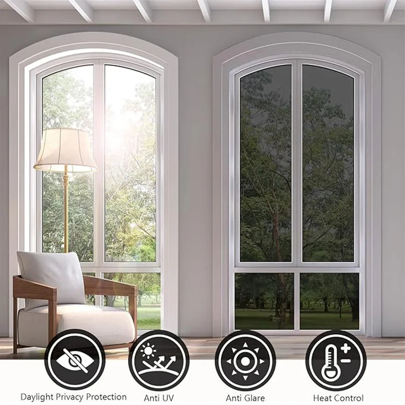 Pellicola Privacy One Way per Finestre — Anti UV, Blocco Solare, Casa e Ufficio