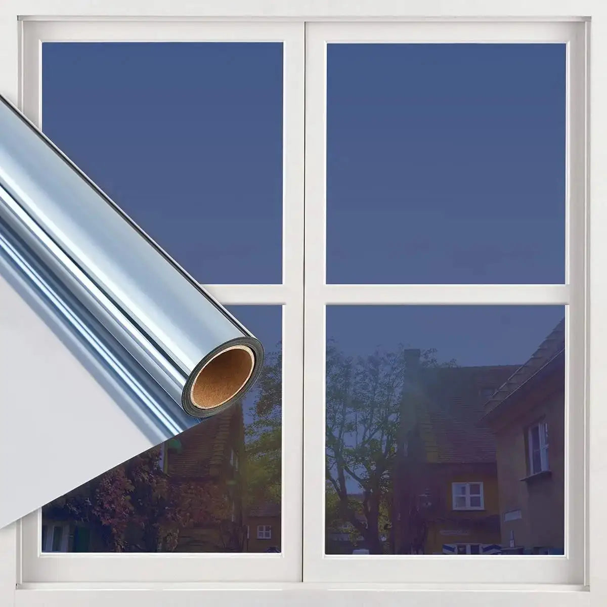 Pellicola Specchio per Finestre — Privacy Diurna, Anti UV, Controllo Calore