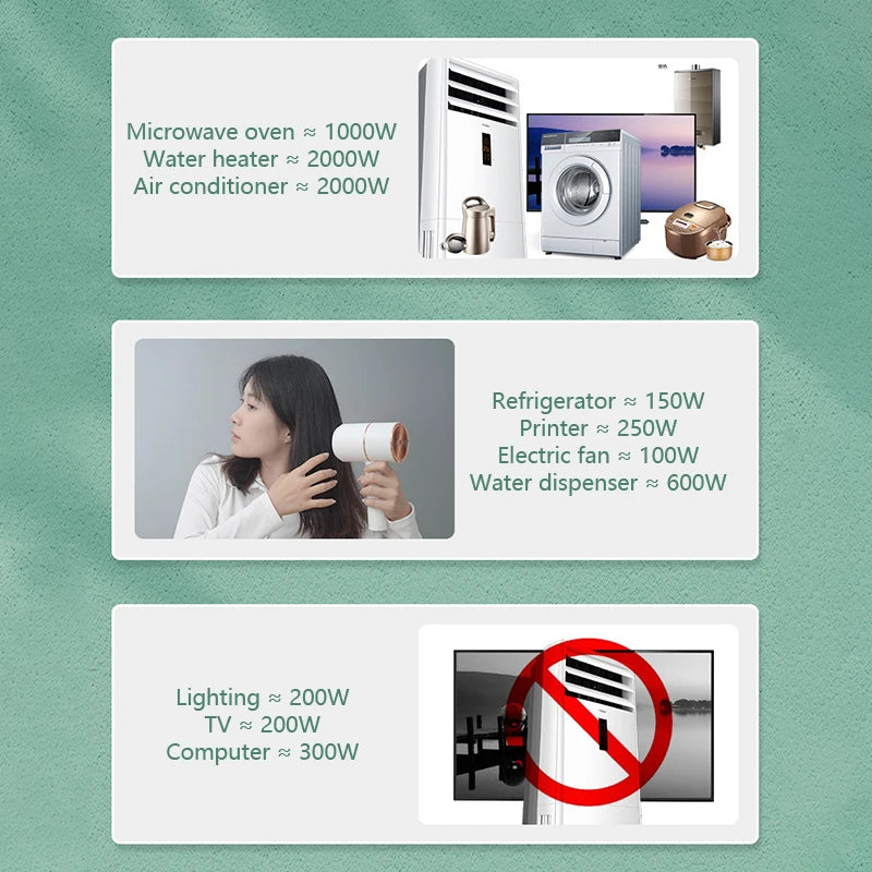 Stabilizzatore di Tensione Risparmio Energetico — Adattatore Presa Elettrica per Casa e Ufficio