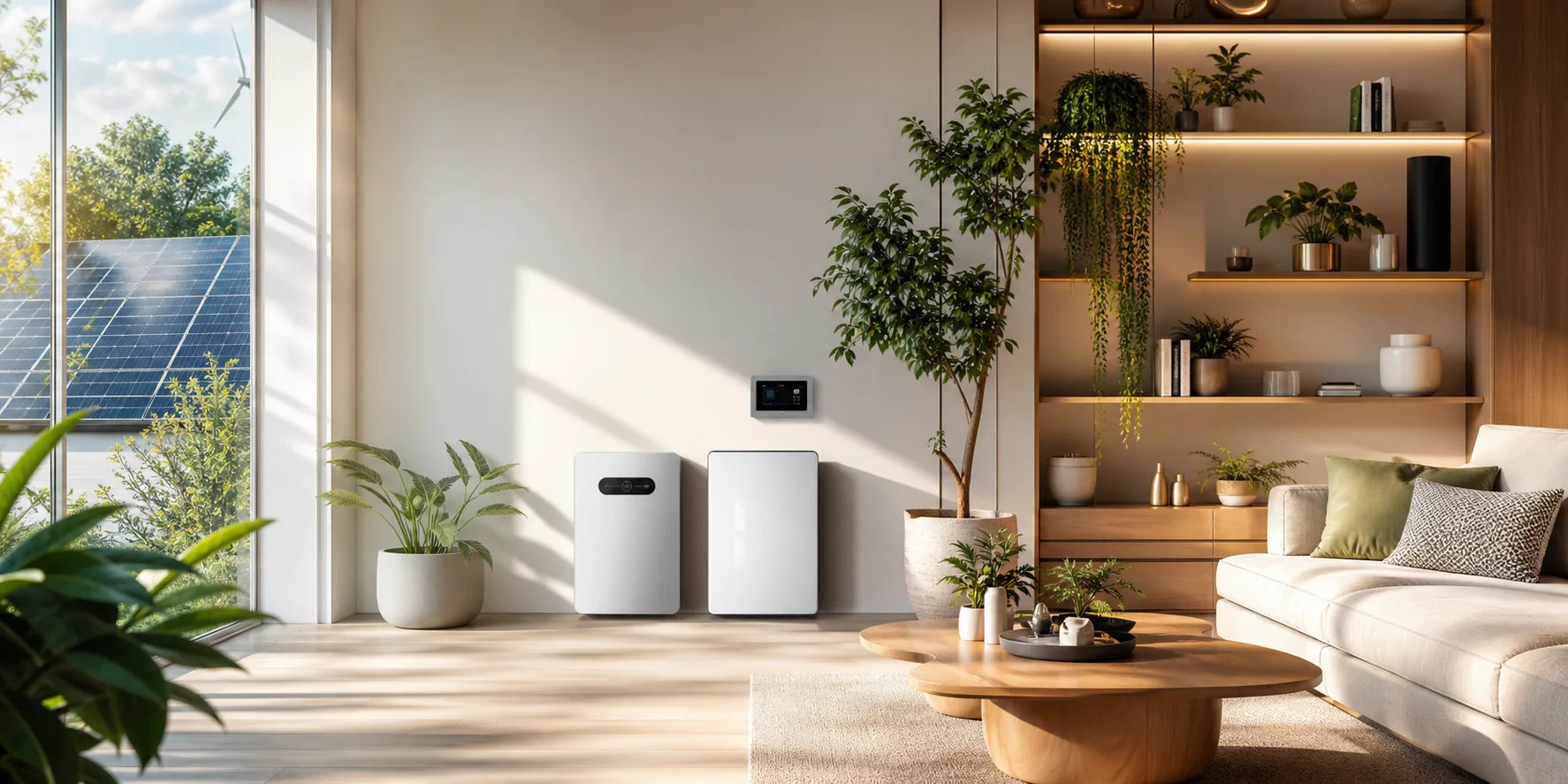 Casa moderna con soluzioni per energia sostenibile